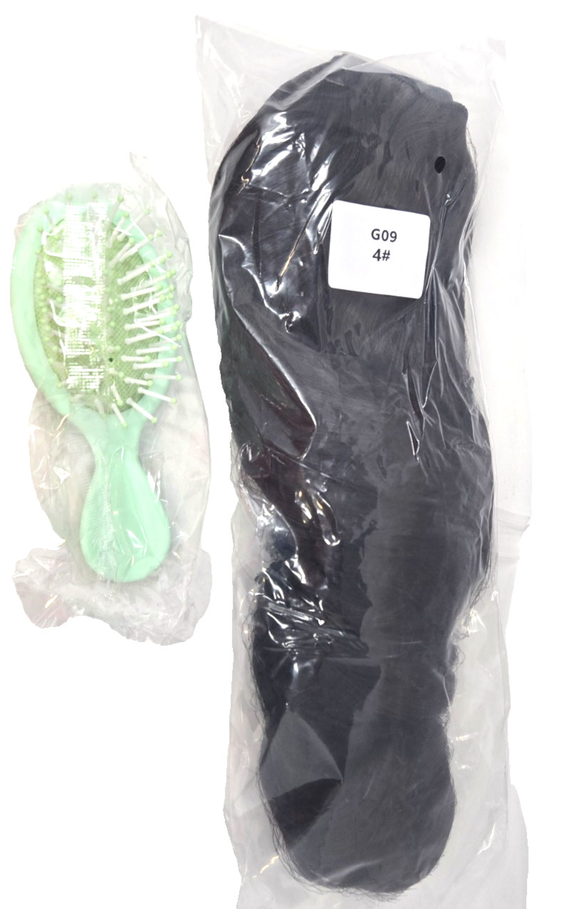 Clip-In Volumizing Long Hair Weft + Brush