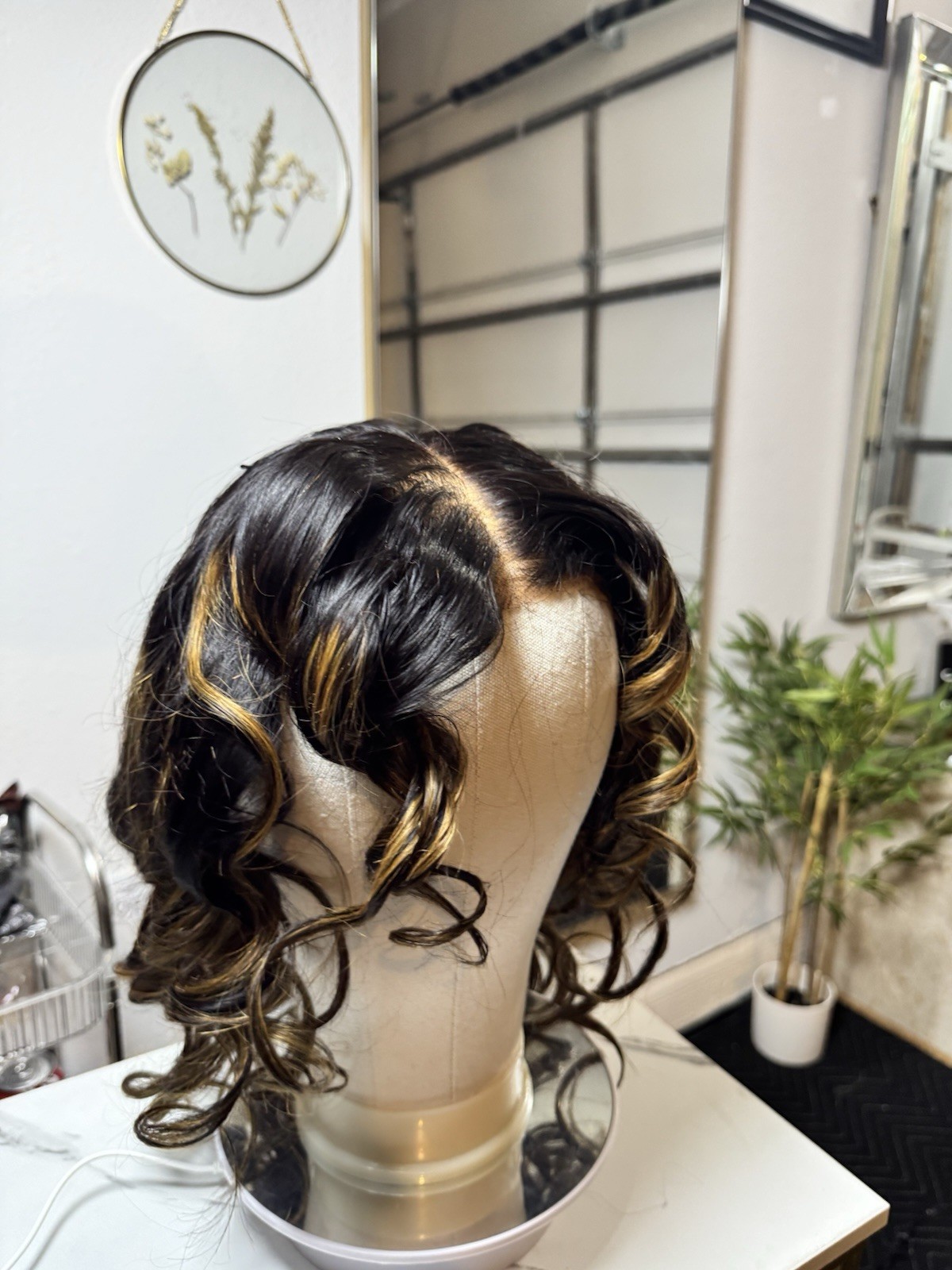 Human Hair Lace Closure Wig Inches 16 Honey Blonde Body Wave