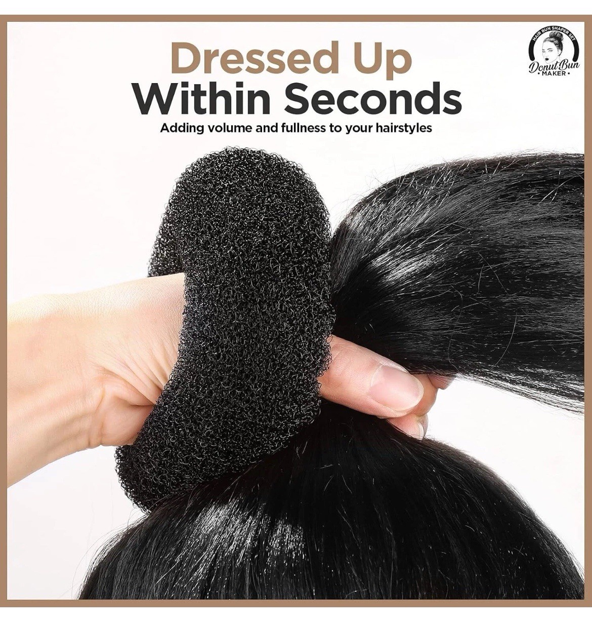 Teenitor Hair Donut Bun Maker, Black Extra-large, Large, Medium and Small