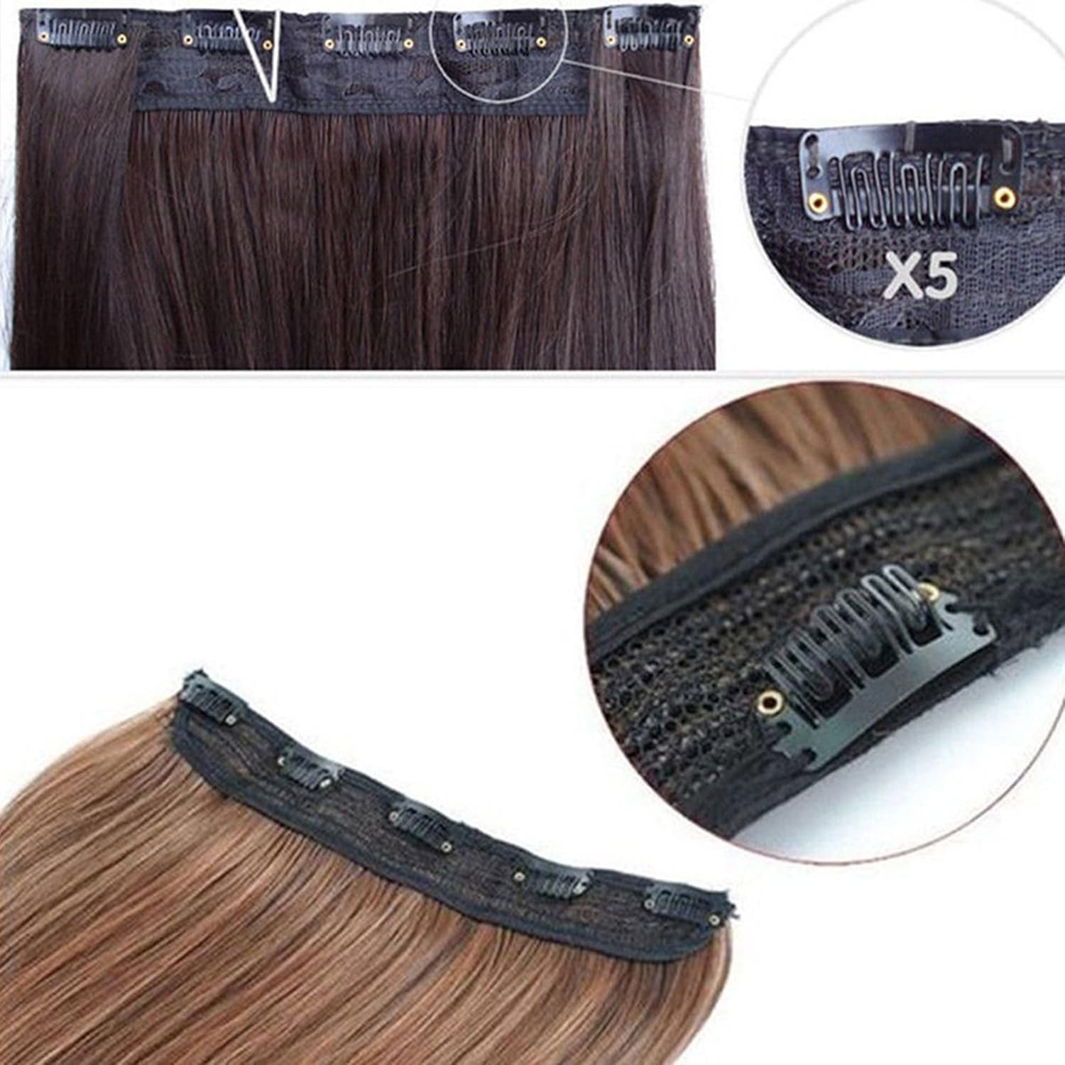 Gorgeous 30” Clip-in Hair Extensions in Natural Black – 5 Secure Clips