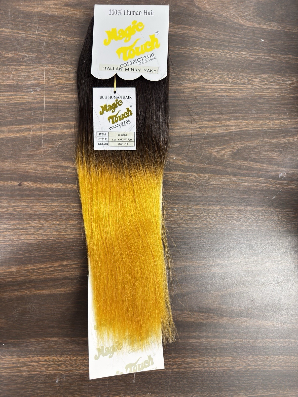 🆕 Magic Touch 100% Human Hair Italian Minky Yaky Weave 12/14” T1B-144