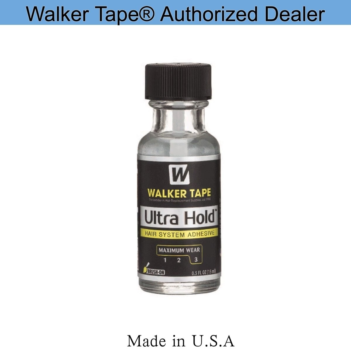 Walker Ultra Hold Glue, Wig Glue Adhesive for Securing Hair Extensions, 0.5oz
