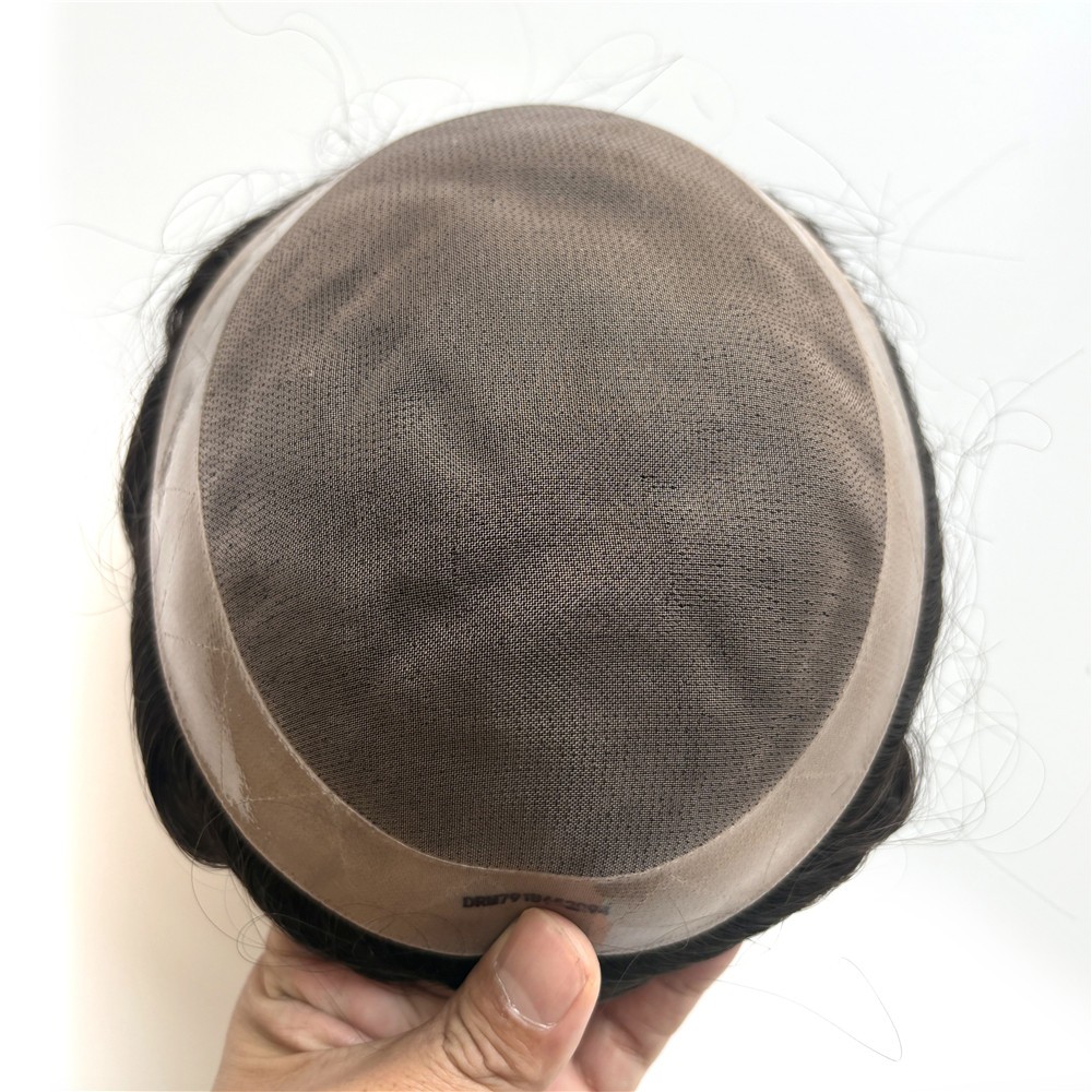 Mono Hair System For Men Hair Pieces Men’s Hair Replacement Human Hair Toupee