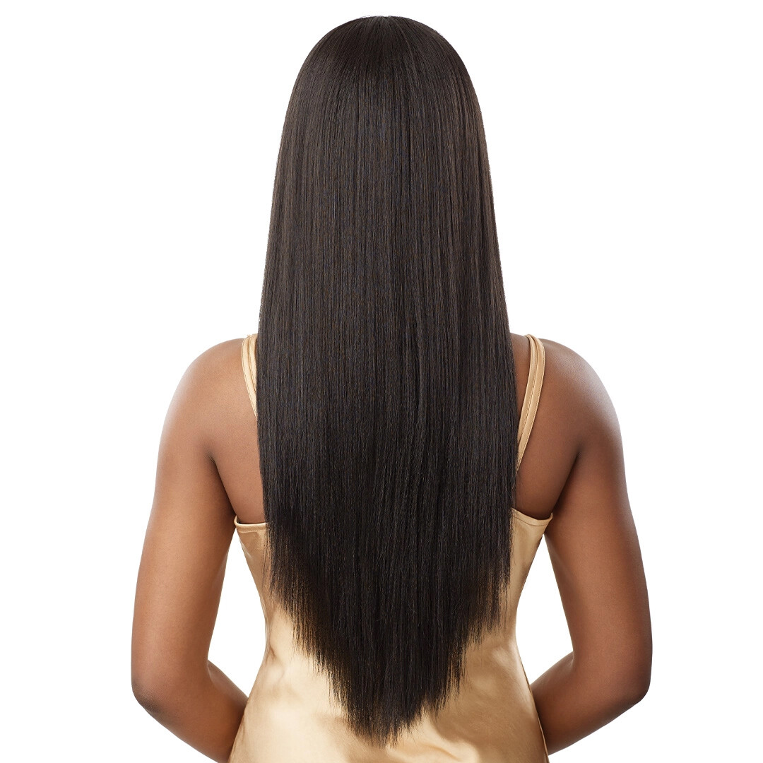 OUTRE HUMAN HAIR BLEND 5X5 LACE CLOSURE WIG – HHB YAKI STRAIGHT 26″