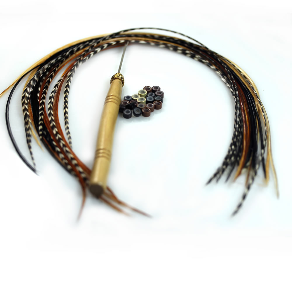 Sexy Sparkles Feather Hair Extensions, 100% Real Rooster Feathers, Long Natural