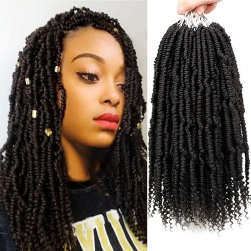 Bomb Twist Crochet Hair 14 Inch 6 Packs Mini Passion 14 Inch (Pack of 6) #1B