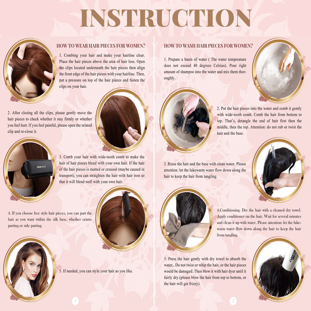 13*15 Large Human Hair Topper Hairpiece Clip In Women Hair Loss Top Piece BANGS