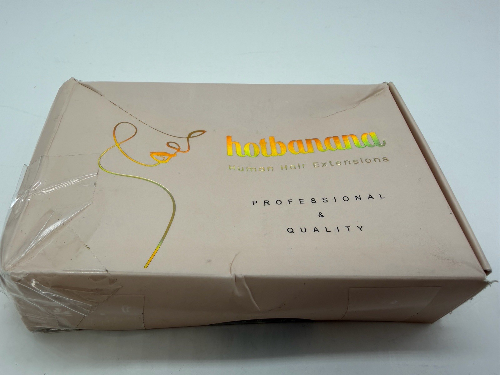 HOTBANANA Balayage Human Hair Extensions Natural Black to Light Blonde 18in 7pc