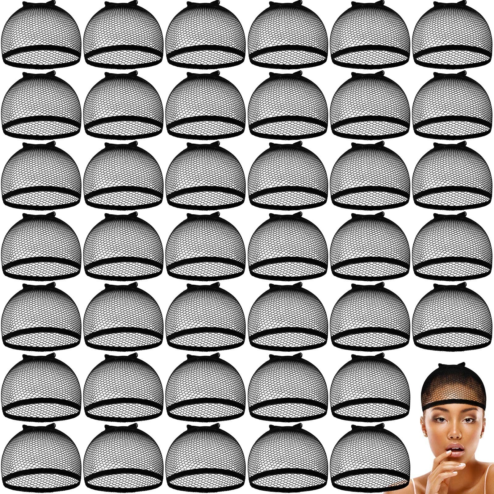 100 Pcs Mesh Wig Caps – Closed End Hair Net Liner for Kids, Women, Men, Cosplay