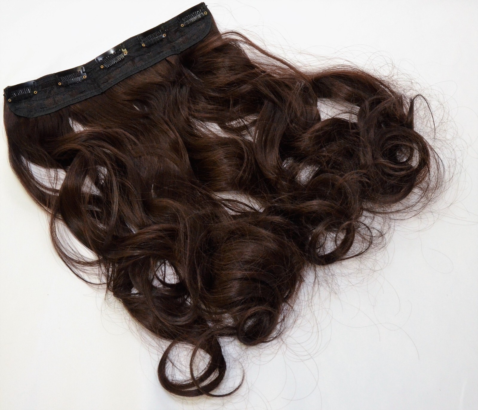 REECHO 16″ 3/4 Full Head Curly Clip In Synthetic Hair Extensions w/Accessories