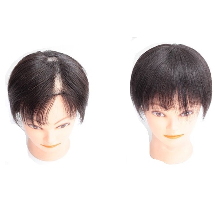 Silk Base Straight Clip In Human Hair Toppers For Loss Thin Hair Top Replacement