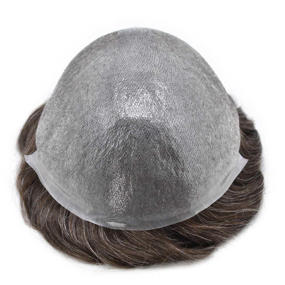 Men Toupee Human Hair Replacement Systems for Men Ultra Thin Skin Mens Hairpiece