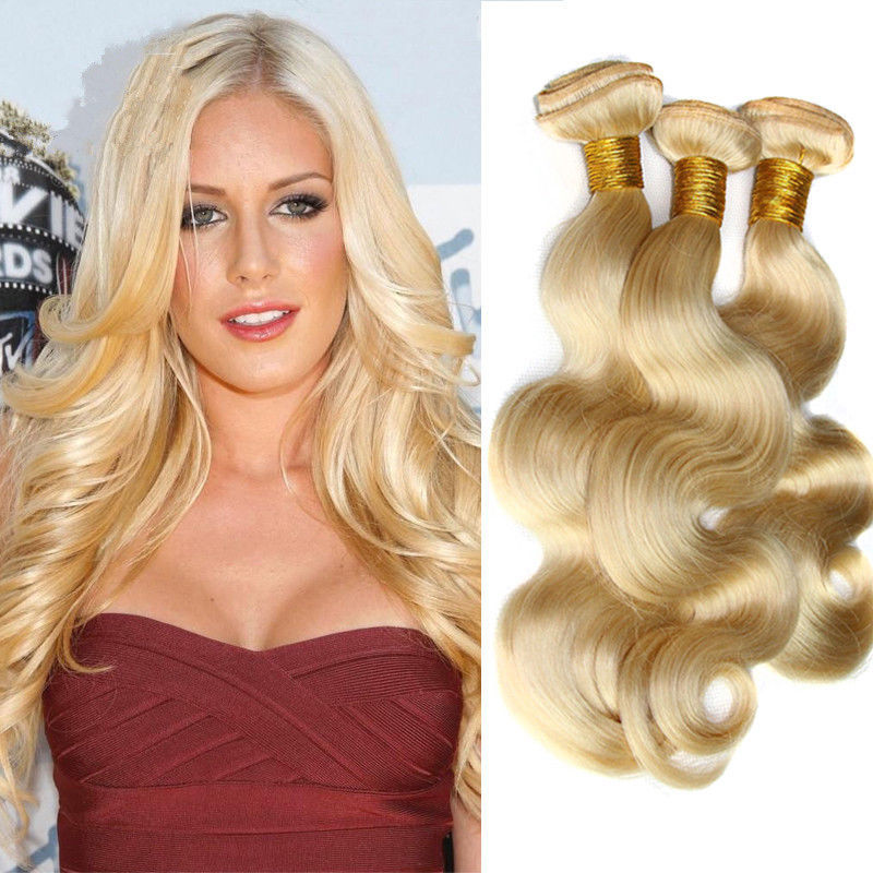 Russian Blonde 613 Body Wave Straight Deep Wave Quality Human Hair One Bundle