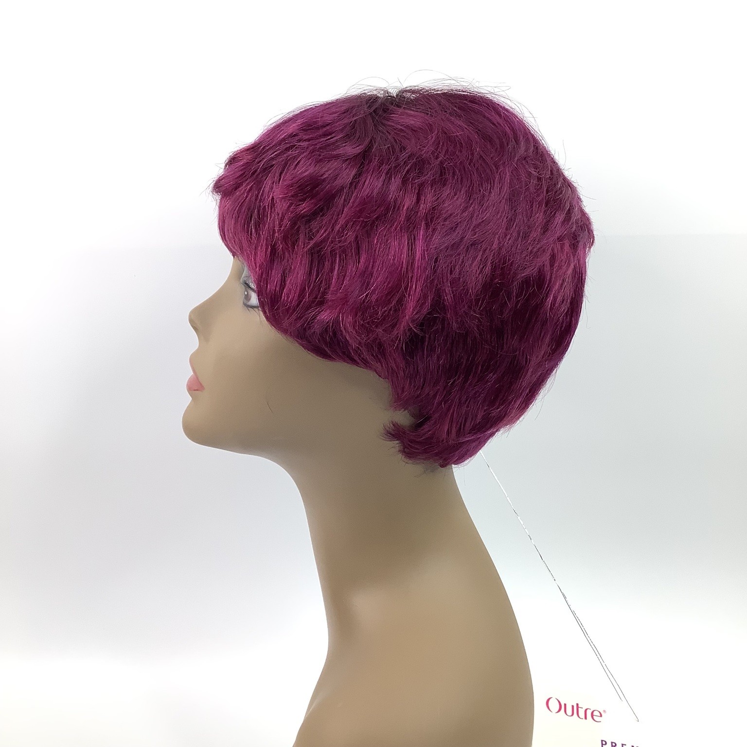 Outre DUBY WIG SASSY CUT 100% Human Hair Deep Violet Short Curly Pixie