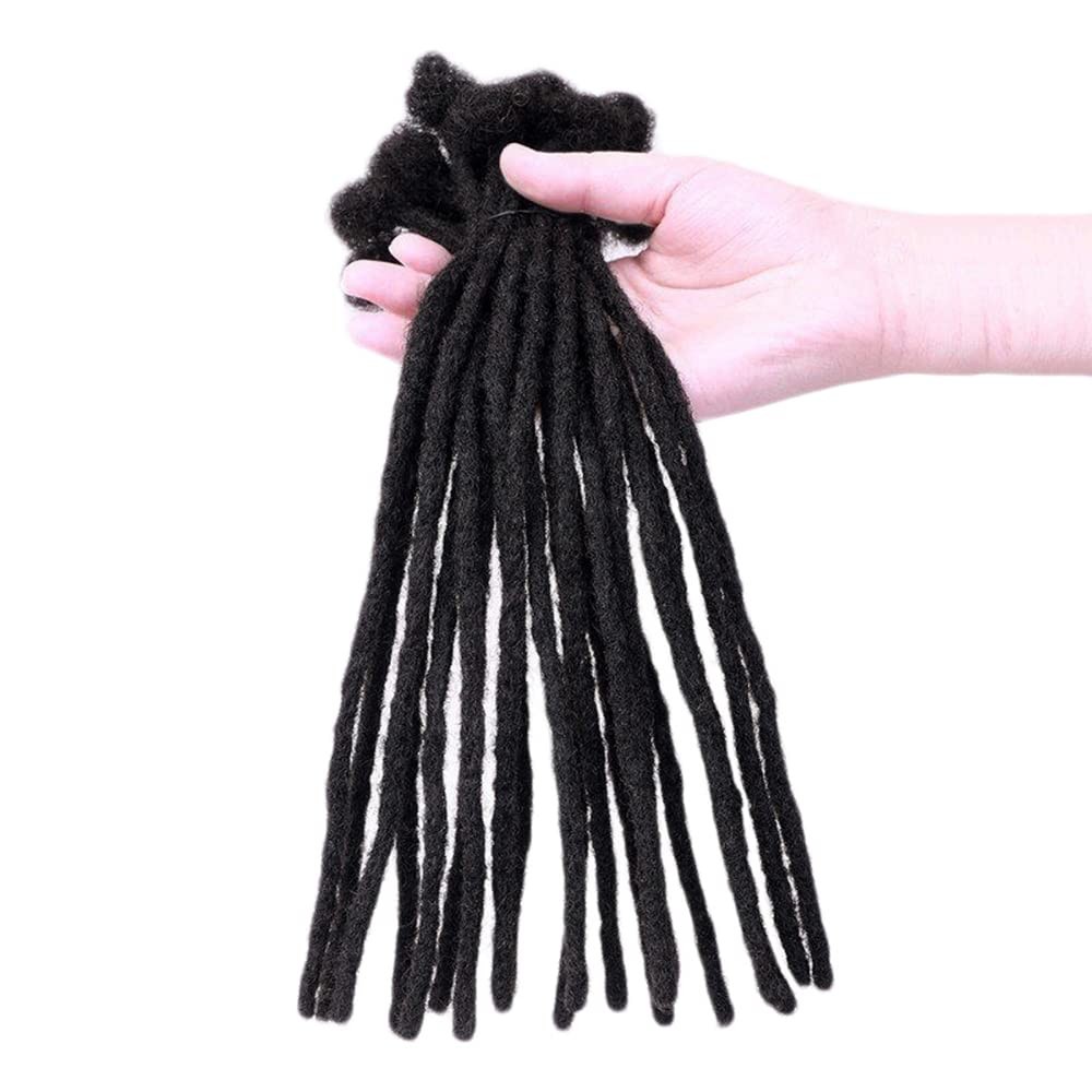 0.4cm Thickness 100% Human Hair Dreadlock Extensions 10 Inch 10 Strands Full …