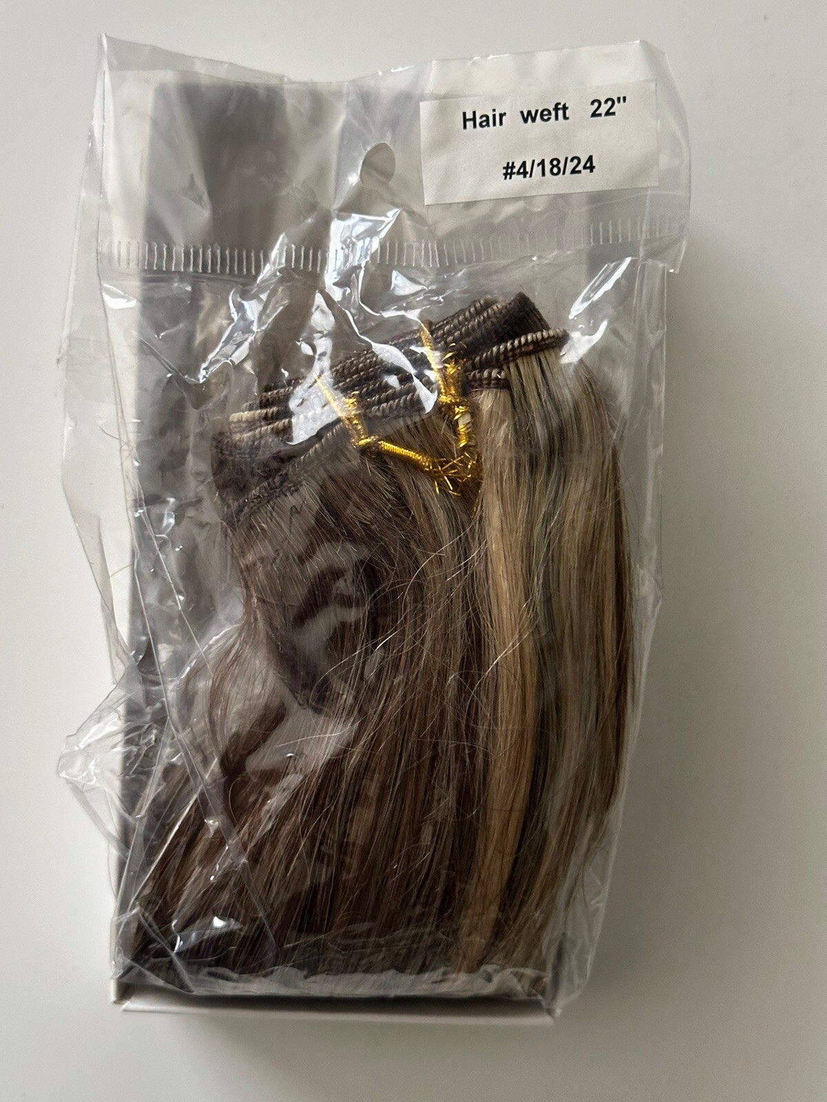 Sew in Hair Extensions Real Human Hair 22 Inch 120G #4/18/24 Balayage Brown Mix