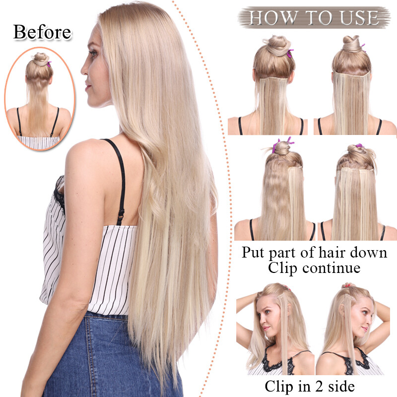 Mega Thick Clip In/On Real as Human Hair Extensions Full Head 8 Piece Ombre 140g