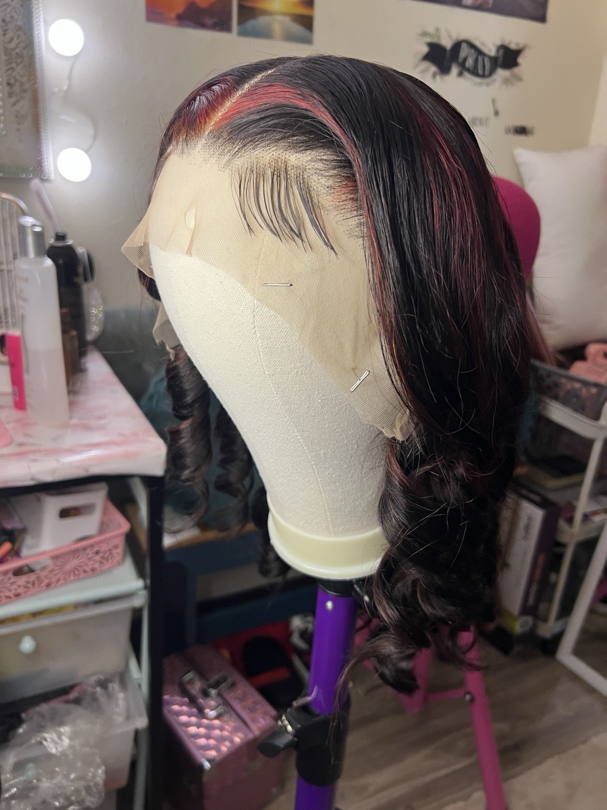 Custom 18 Inch 4×4 Closure Human Hair Wig 180% Density Transparent Lace Wig