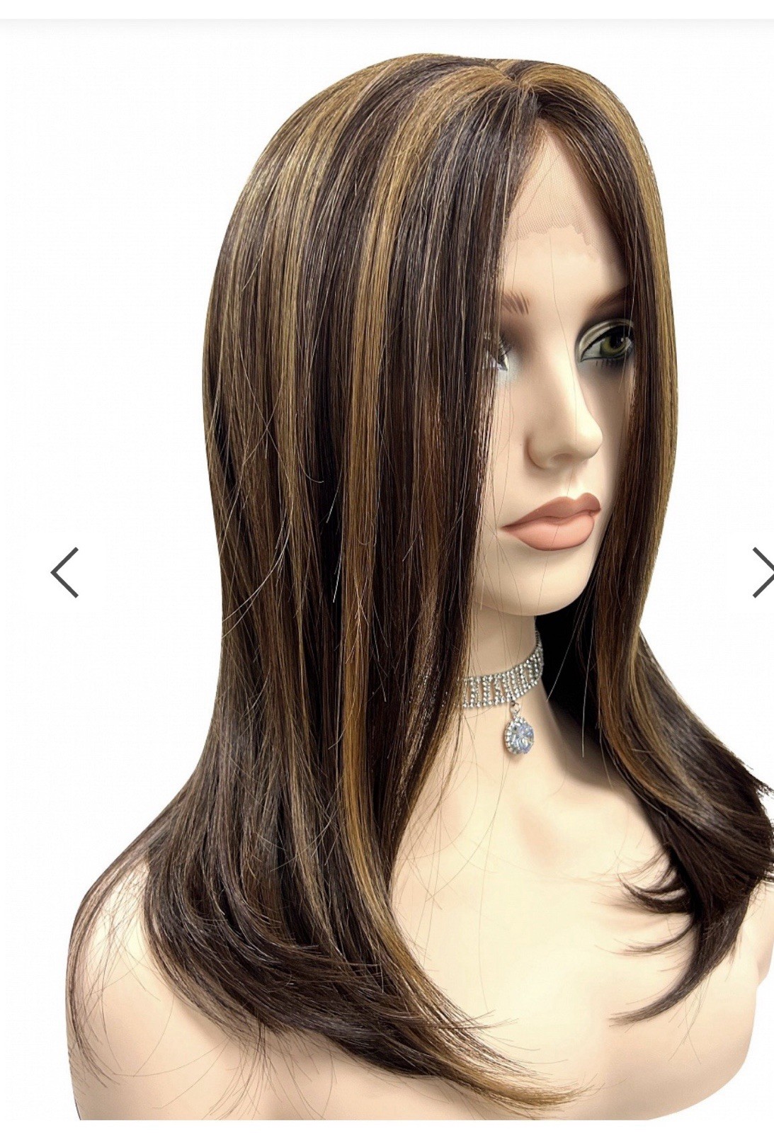 Glamvigor Hybrillia™ Blend Wig Brown Blended with Medium Golden Wig GLP023