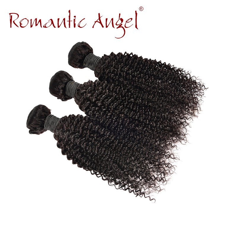 1pc Remy Hair Brazilian Kinky Curly 100% Human Hair Weave Bundle natural color