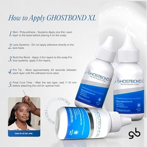 Hair Replacement Adhesive 1.3oz Invisible Wig Bonding Glue Water Resistant