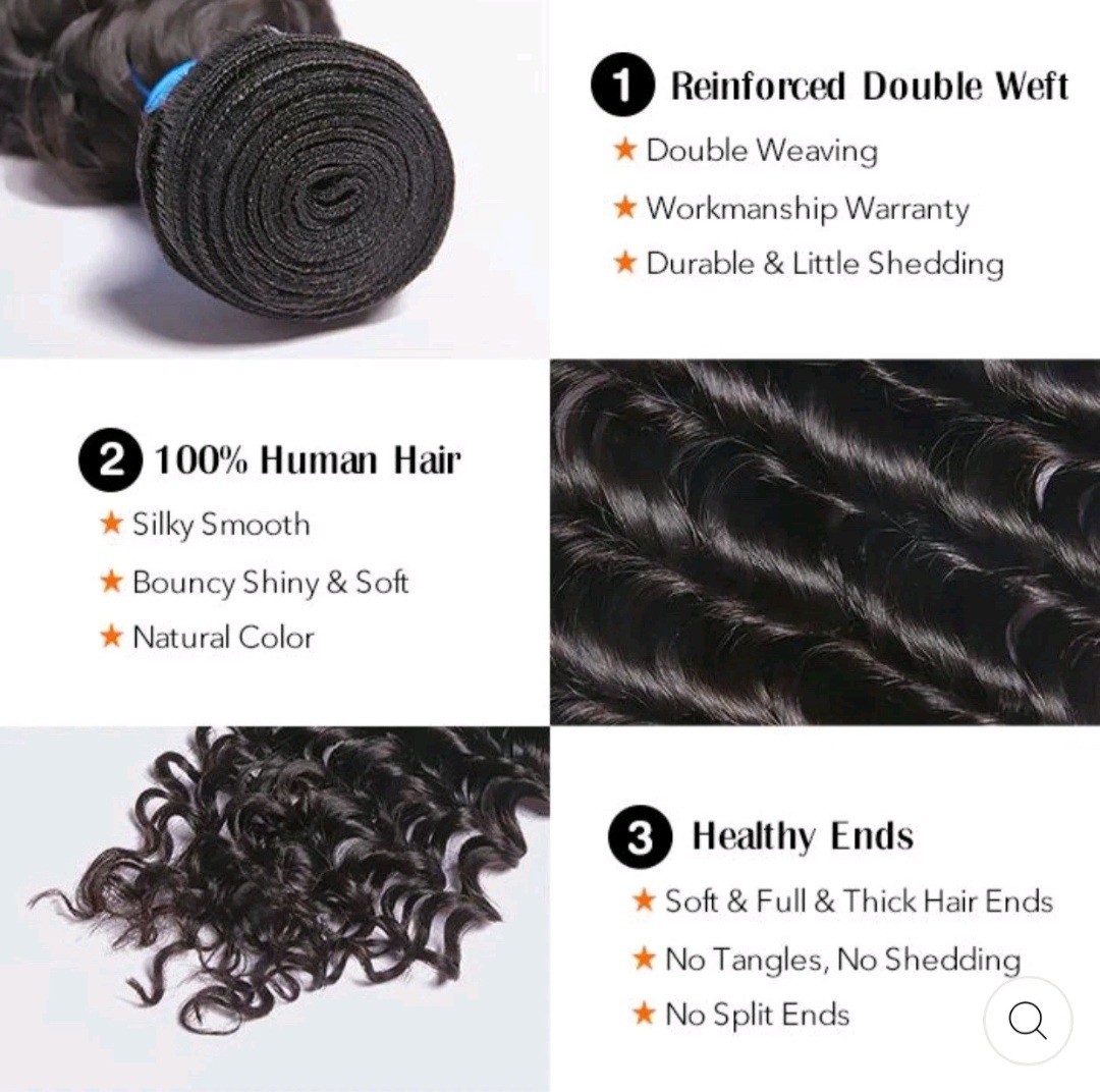 ASHINE 100% Brazilian Human Hair Extensions Black 0107-1B#-28”-WW Brand New