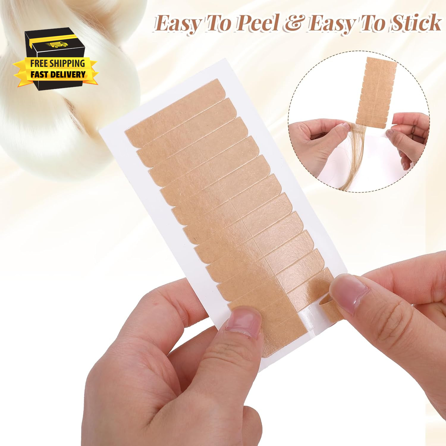 240 Pcs Hair Extension Tape, Double Sided Strong Adhesive Replacement Hair Tape