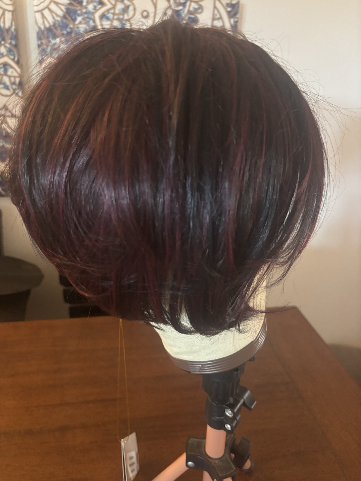 Luxury Chic Lifestyle Synthetic ￼ Monofilament Free Part, Burgundy Blend