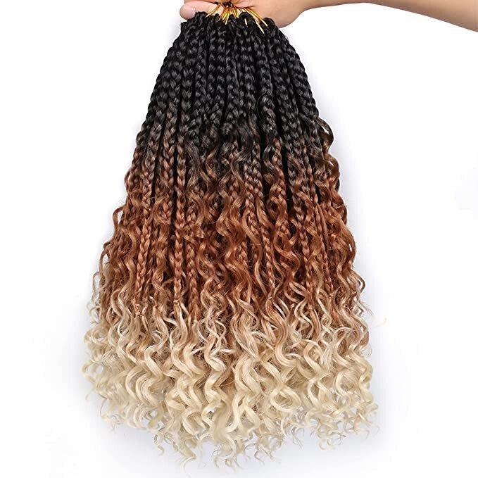Beverlee Womens 14 Inch Boho Box Pre-looped Synthetic 8 Packs 128 Strands Braids