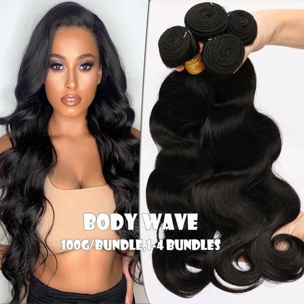 Body Wave/Straight Malaysian Virgin Human Hair 1-4bundles Weave CLEARANCE US HOT