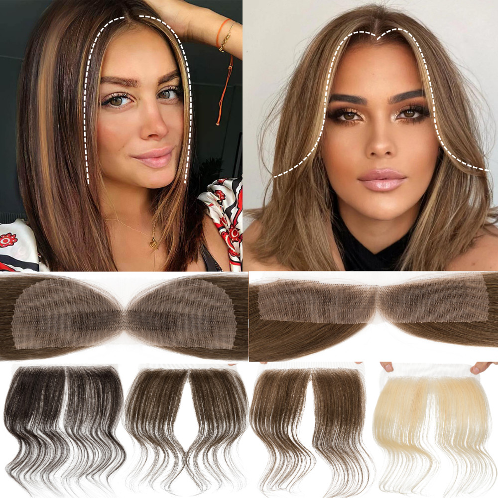 Full Lace Cover-up Front Hairline Hairpiece Remy Human Hair Patch Topper Toupee