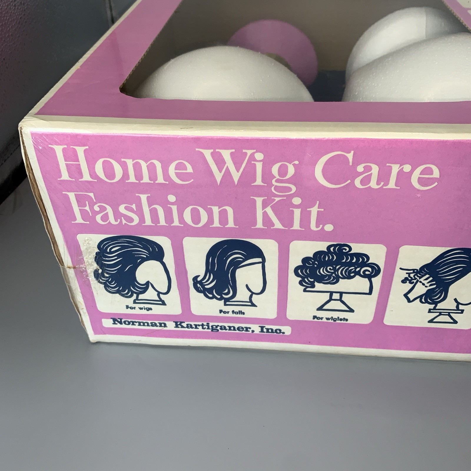 Home Wig Care Fashion Kit. Wig With Box And Norman Kartiganer Stand (CT) New