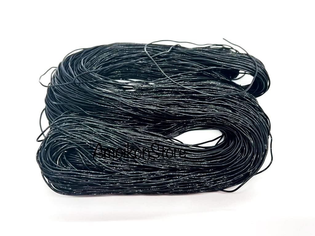 Black African Fil Anango Hair Rubber Accessories/Nigeria Natural Hair, Lot of 4
