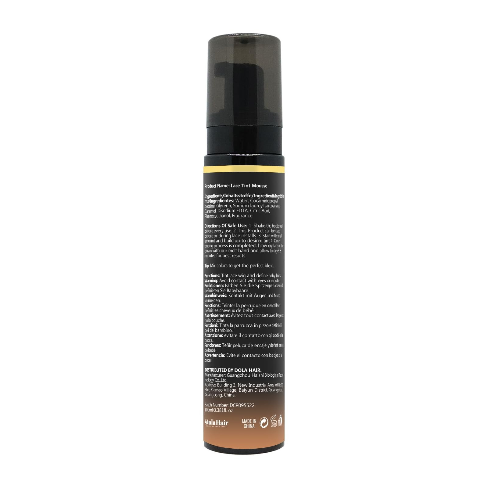 Lace Glue Kit W/Tint Mousse Melting Spray Wig Install Set For Dark Brown Hair