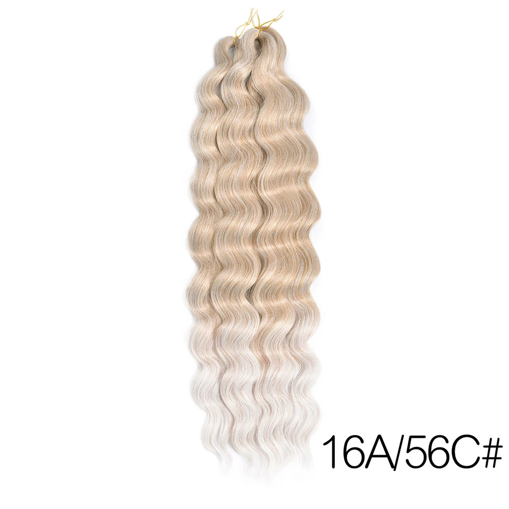 24 Inch Ombre Synthetic Anna Curl Water Wave Twist Crochet Hair Afro Loose Deep