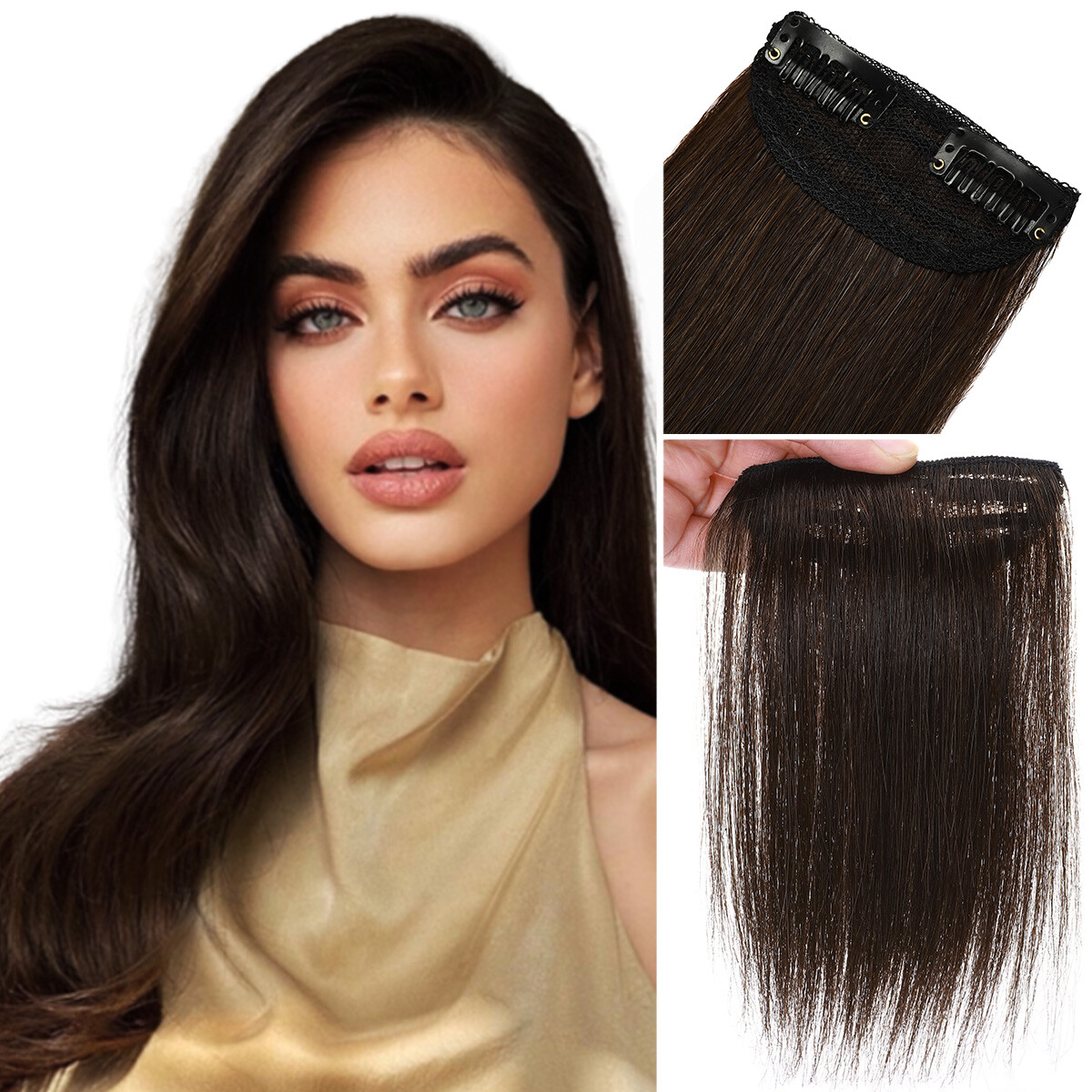 Double Drown Clip In Real Human Remy Hair Extensions THICK Full Head Highlight