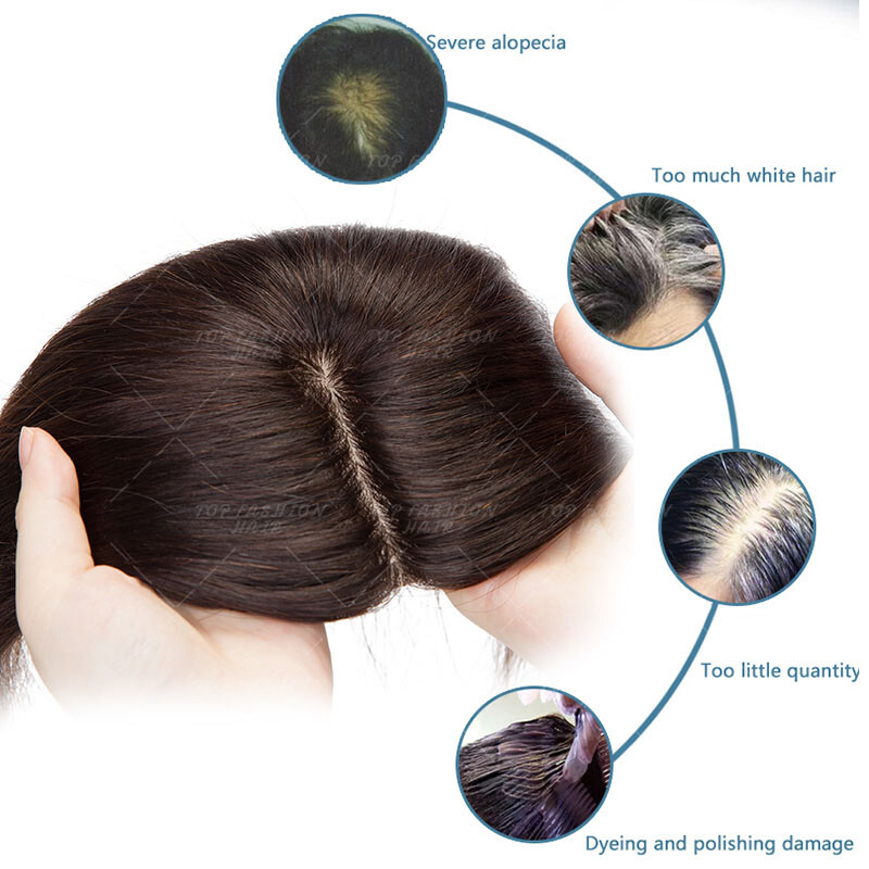 100% Virgin Human Hair Lace Silk Base Frontal Topper Hairpiece Toupee Wigs Ombre