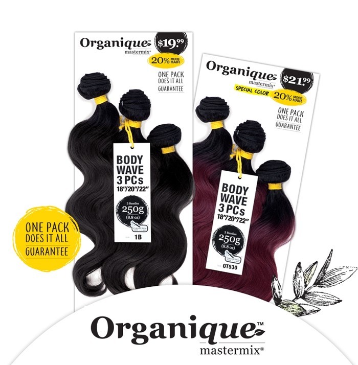 BODY WAVE 3PCS – SHAKE-N-GO SYNTHETIC MASTERMIX ORGANIQUE WEAVE EXTENSION