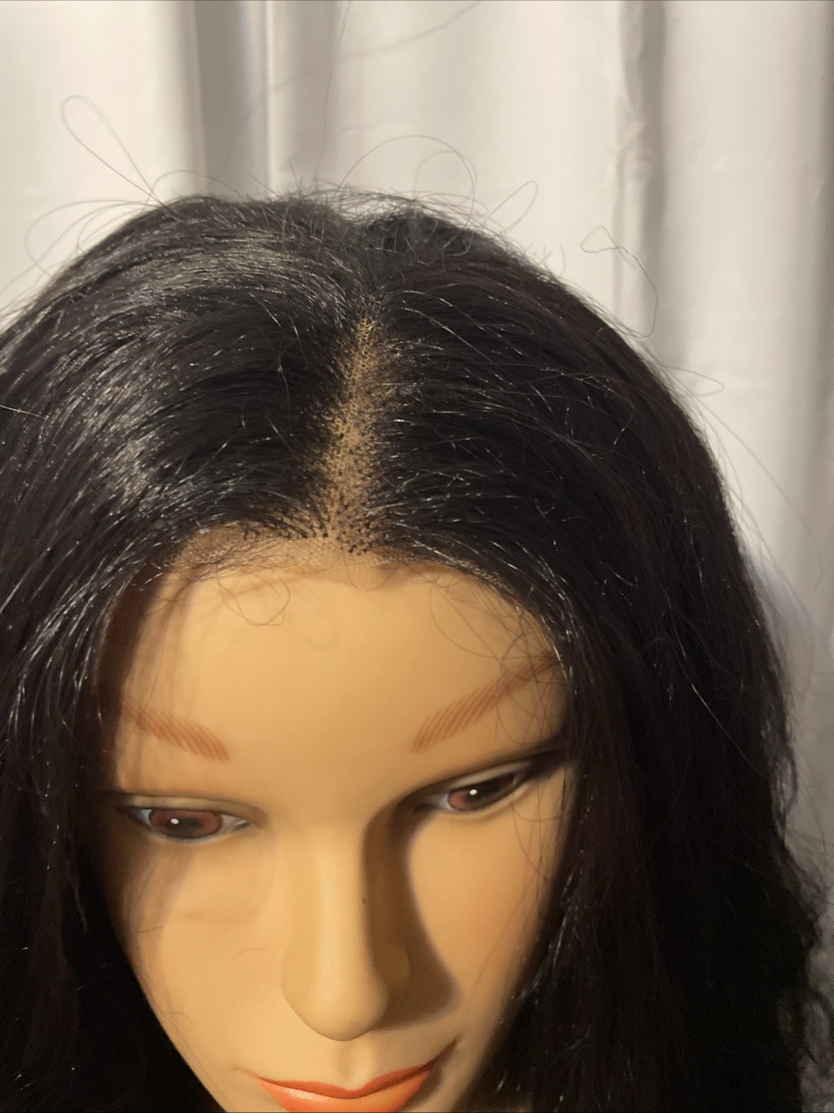 22” Women’s Wig High Temp Heat Resistant Black With Custom Cut 13×4 Lace Front