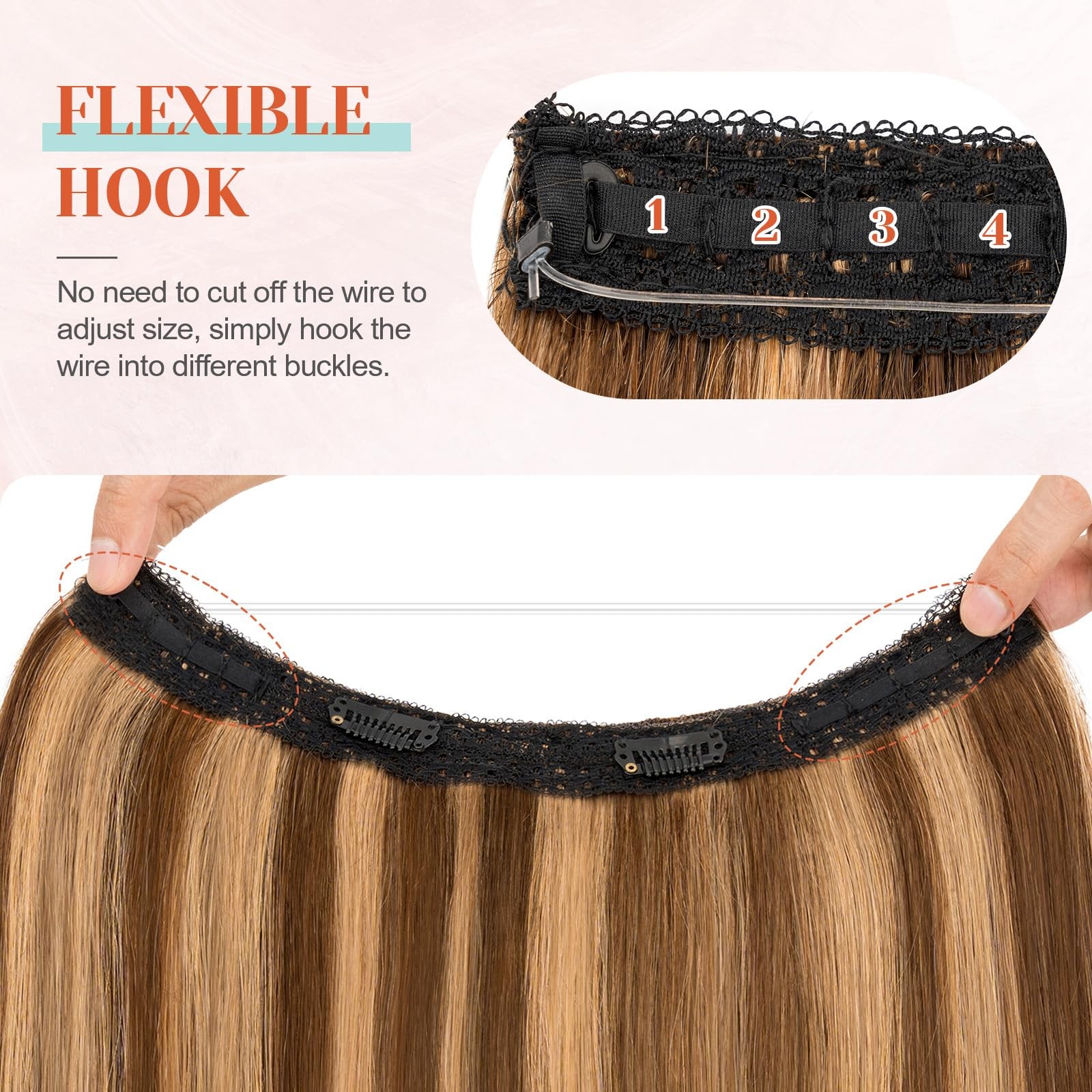Benehair Halo Blonde Hair Extensions For Women 100 Human Hair Invisible Wire