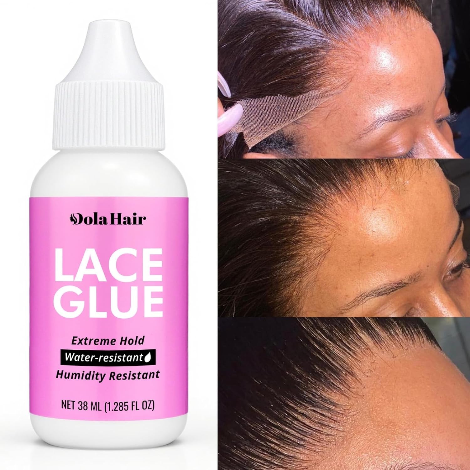 Extreme Hold Lace Glue for Wigs, Waterproof, Invisible Bonding, 1.285 Ounce
