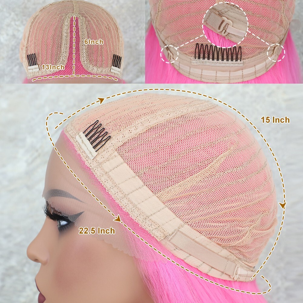 Glueless Synthetic 32inch Long Straight Lace Front Wigs Pre Plucked Women Party