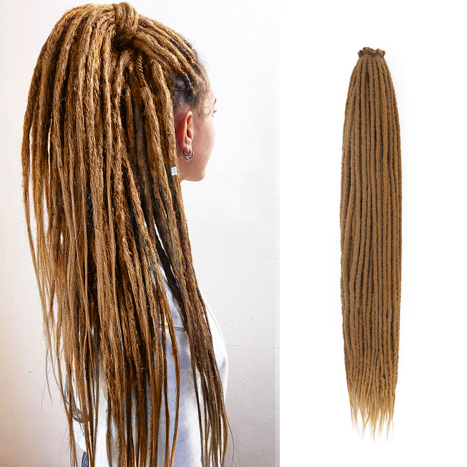 50cm Ombre Dreadlocks Extensions Crochet Braiding Hair Dreads Locs Synthetic New