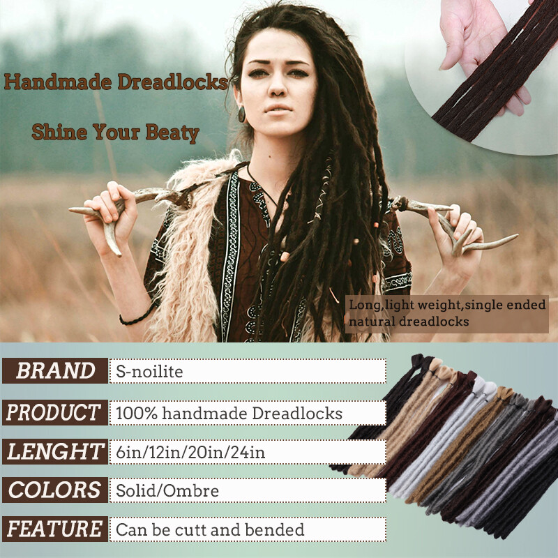 Ombre Dreads Locs Crochet Dreadlocks Hair Extensions Faux Long As Real Hippie
