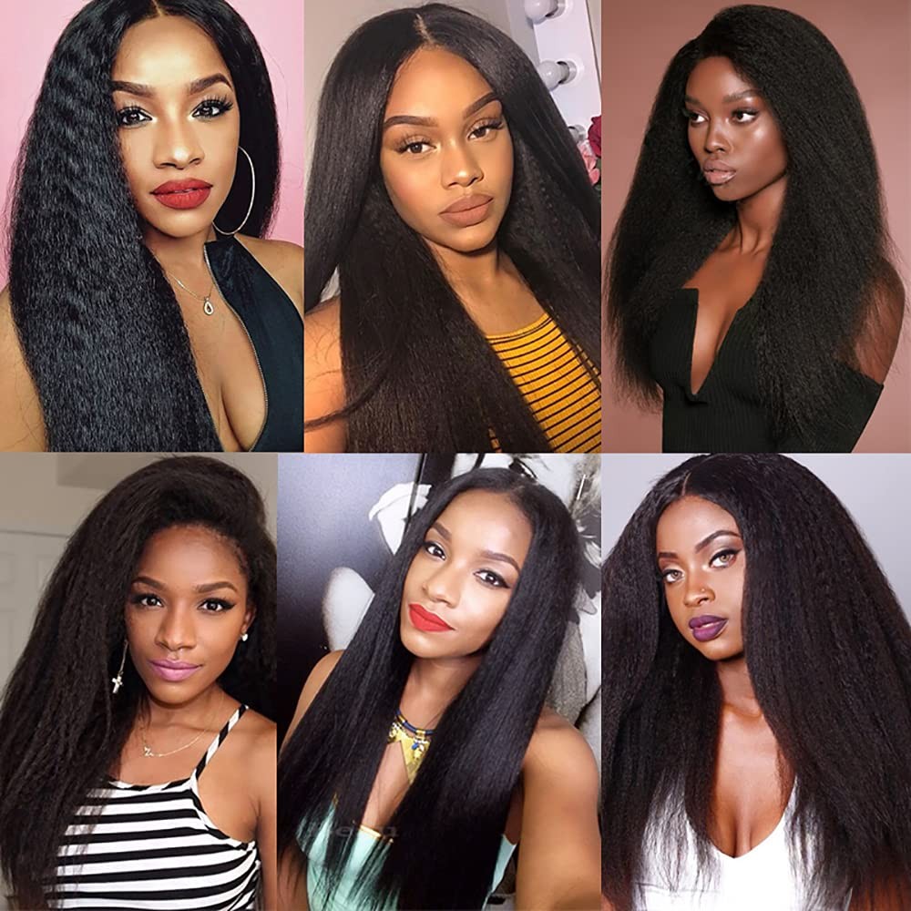 Human Hair Bundles Yaki Straight Bundles 22 22 22 Inch Unprocessed Brazilian …
