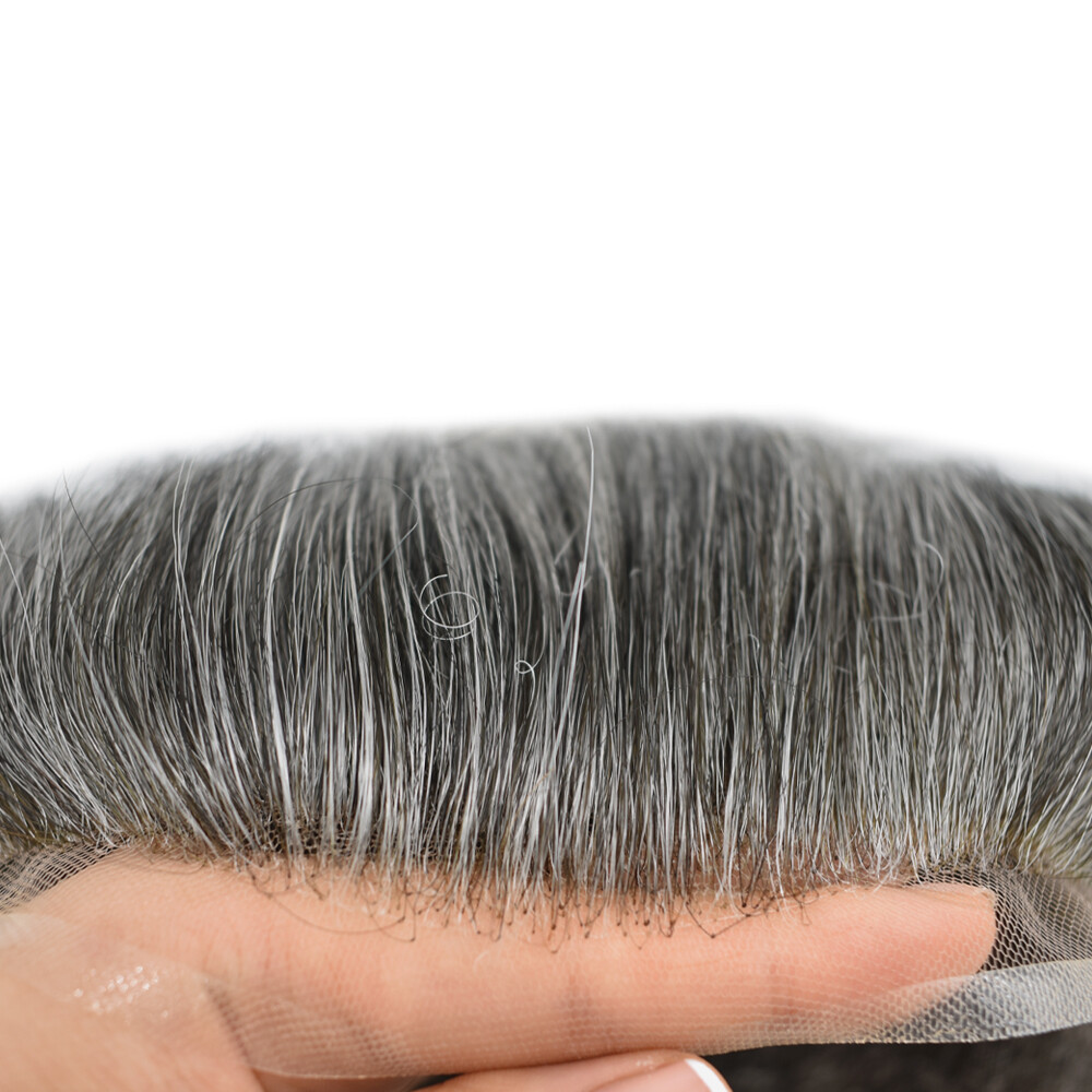 Mens Toupee Hair System Full French Lace Hairpiece Wig for Men Hair Replacements
