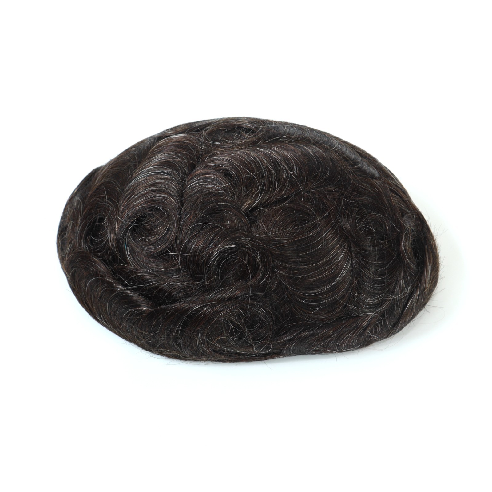 Mens Toupee Human Hair Replacement System Fine Mono 130% Density Hairpiece #320