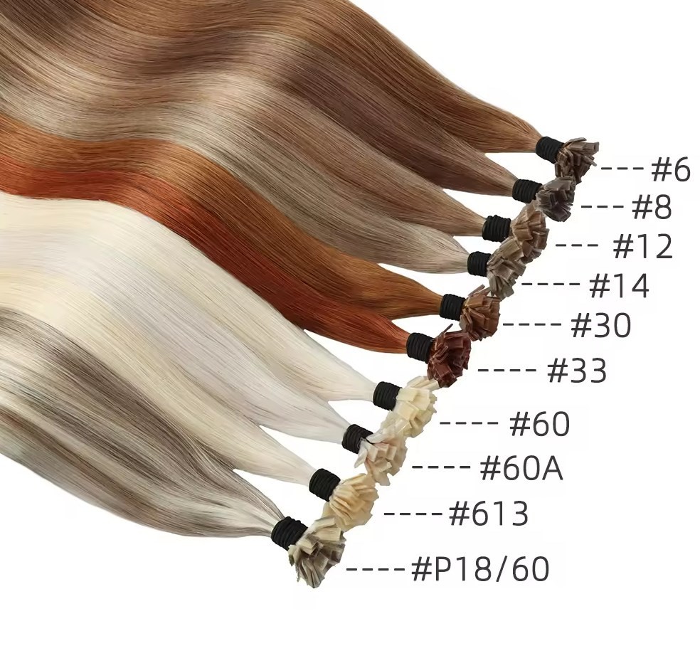 Curly WavyPre Bonded Keratin Fusion Keratin K Tip Human Hair Extensions 100S 70g