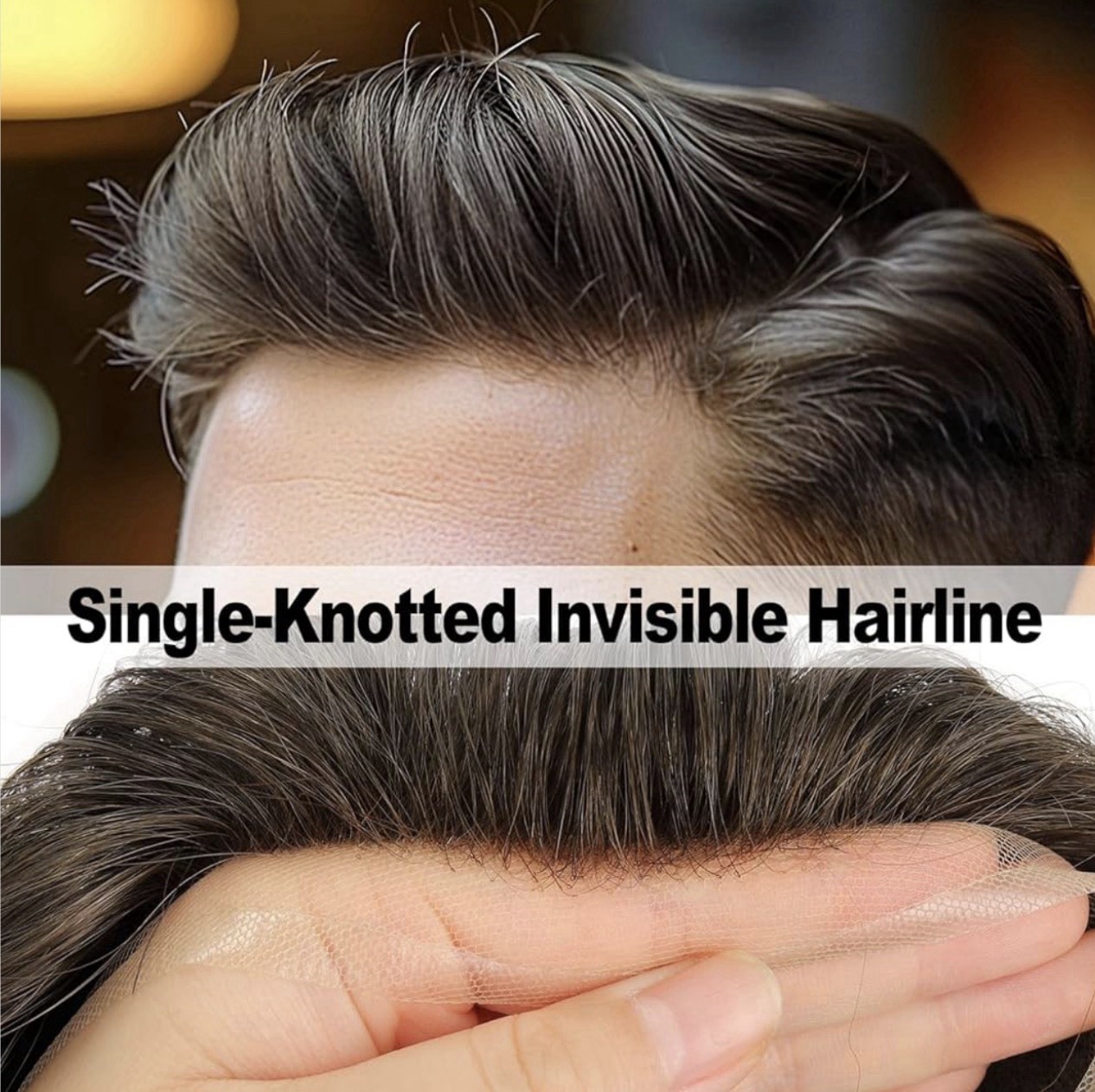Swiss Lace Front with Thin Skin Back & Side Toupee Hair for Men