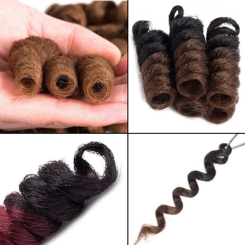 2″ Short Jamaican Bounce Loops Crochet Hair Extensions 20 Peices Spring Curly US